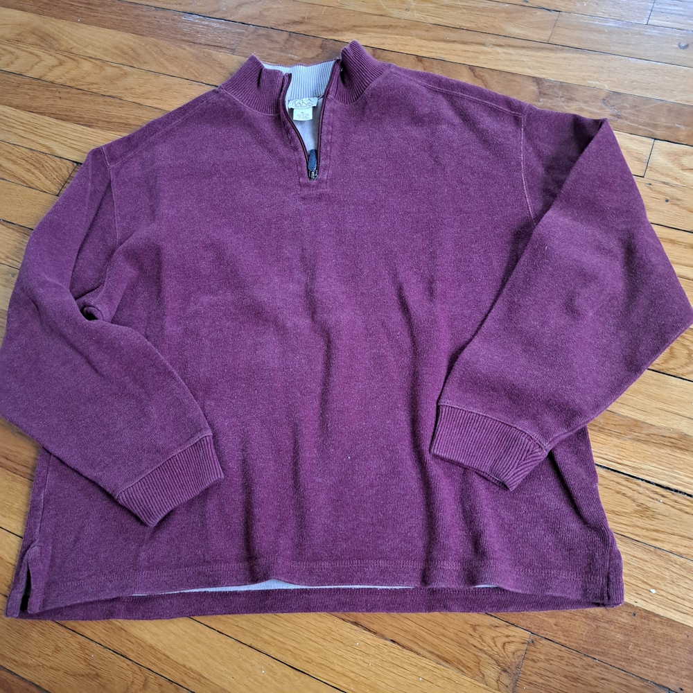 Jos. A. Bank Men's Maroon Zip-Up Sweater